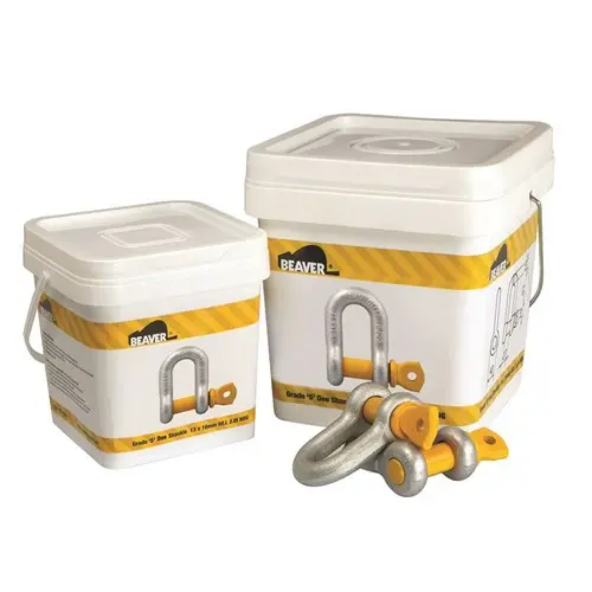 Picture of Beaver, Hot Dipped Galvanised Screw Pin Dee Shackles - Hot Dipped Galvanised Size 25mm x 29mm